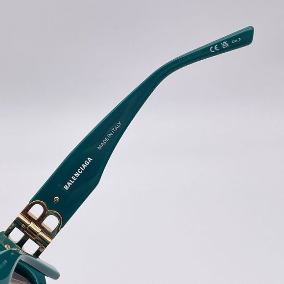 BALENCIAGA Sunglasses BB0095S 005 Green/Gold/Grey Women NEW main image 2